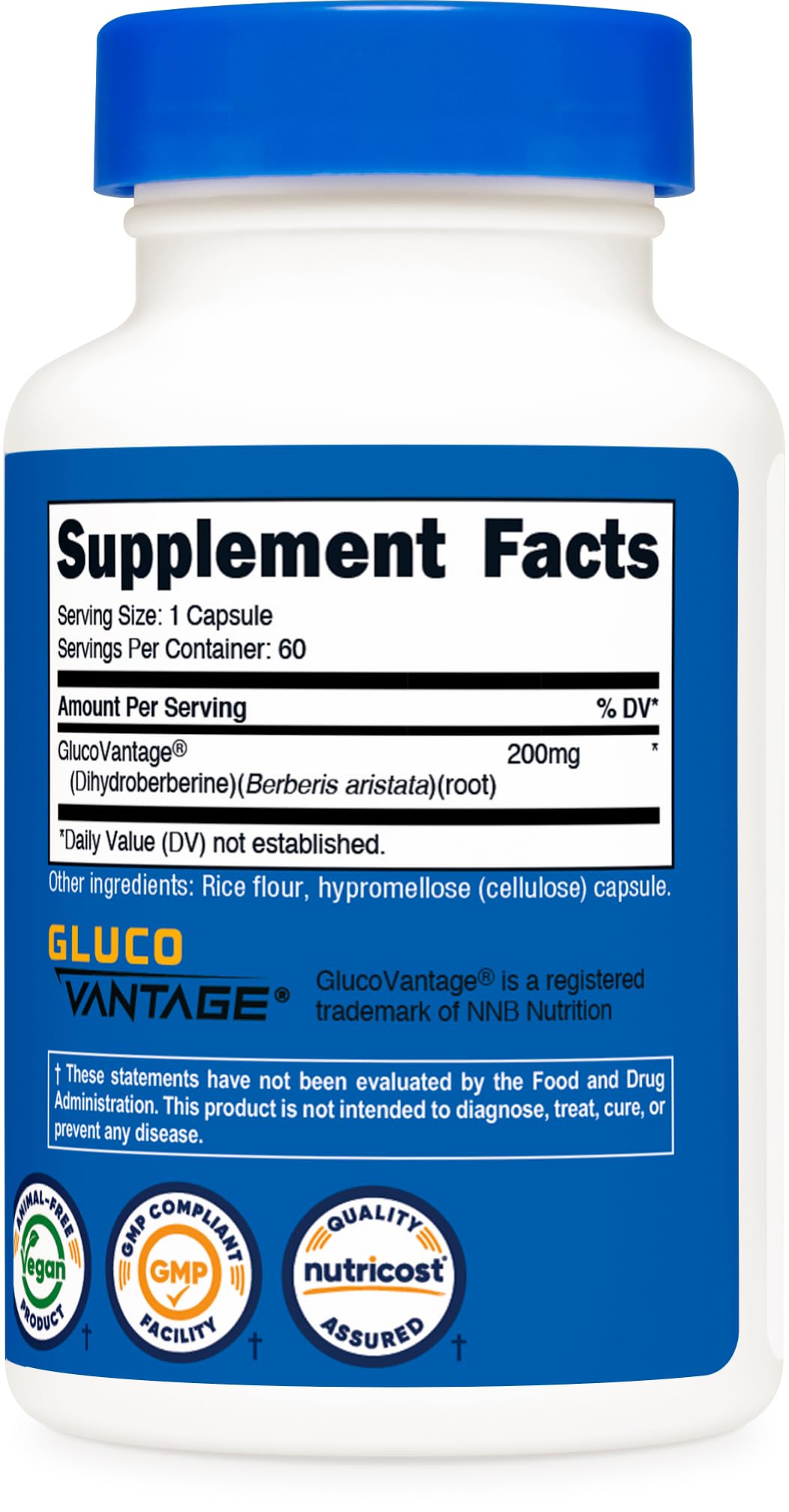 Foto 6 pulgar | Suplemento Nutricost, Cápsulas De Dihidroberberina, 200 Mg, 60 Unidades - Venta Internacional.
