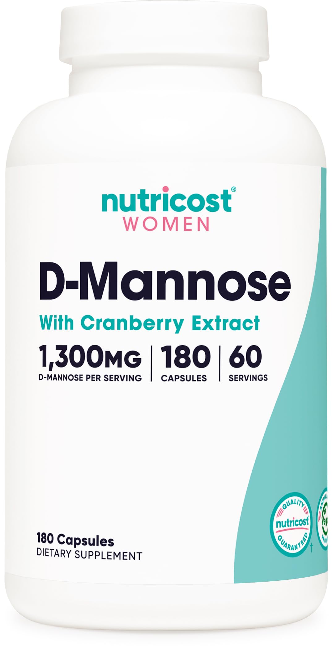 Foto 2 pulgar | Suplemento Nutricost D-manose Con Arándano 1300 Mg 180 Cápsulas - Venta Internacional.