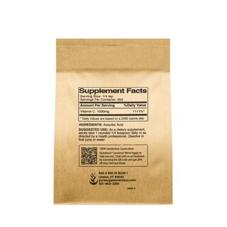 Foto 2 | Vitamina C En Polvo, Ingredientes Originales Puros, 454 G De Ácido Ascórbico - Venta Internacional.