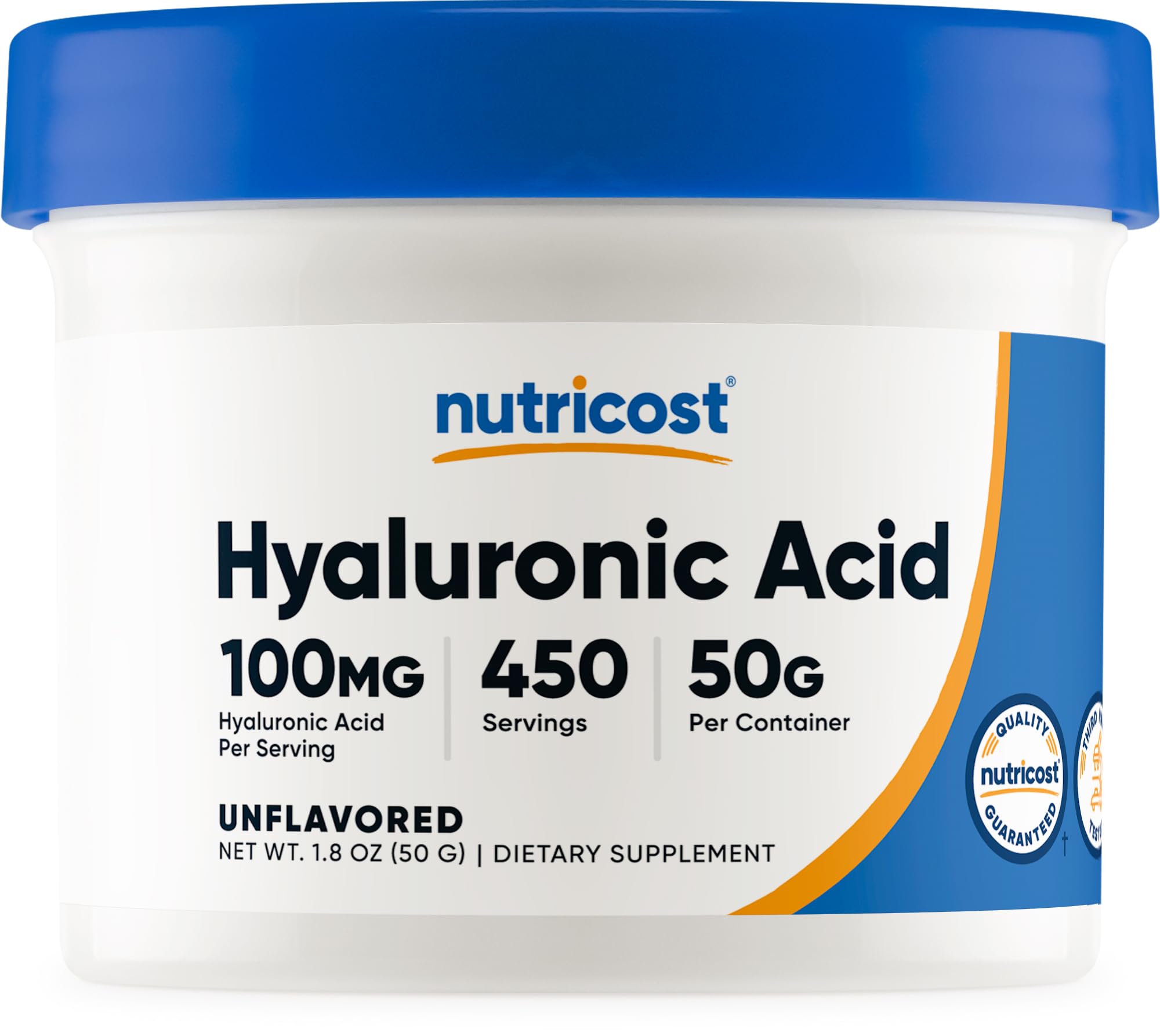 Foto 2 pulgar | Polvo De Ácido Hialurónico Nutricost 50 G Soluble En Agua Sin Gluten - Venta Internacional.