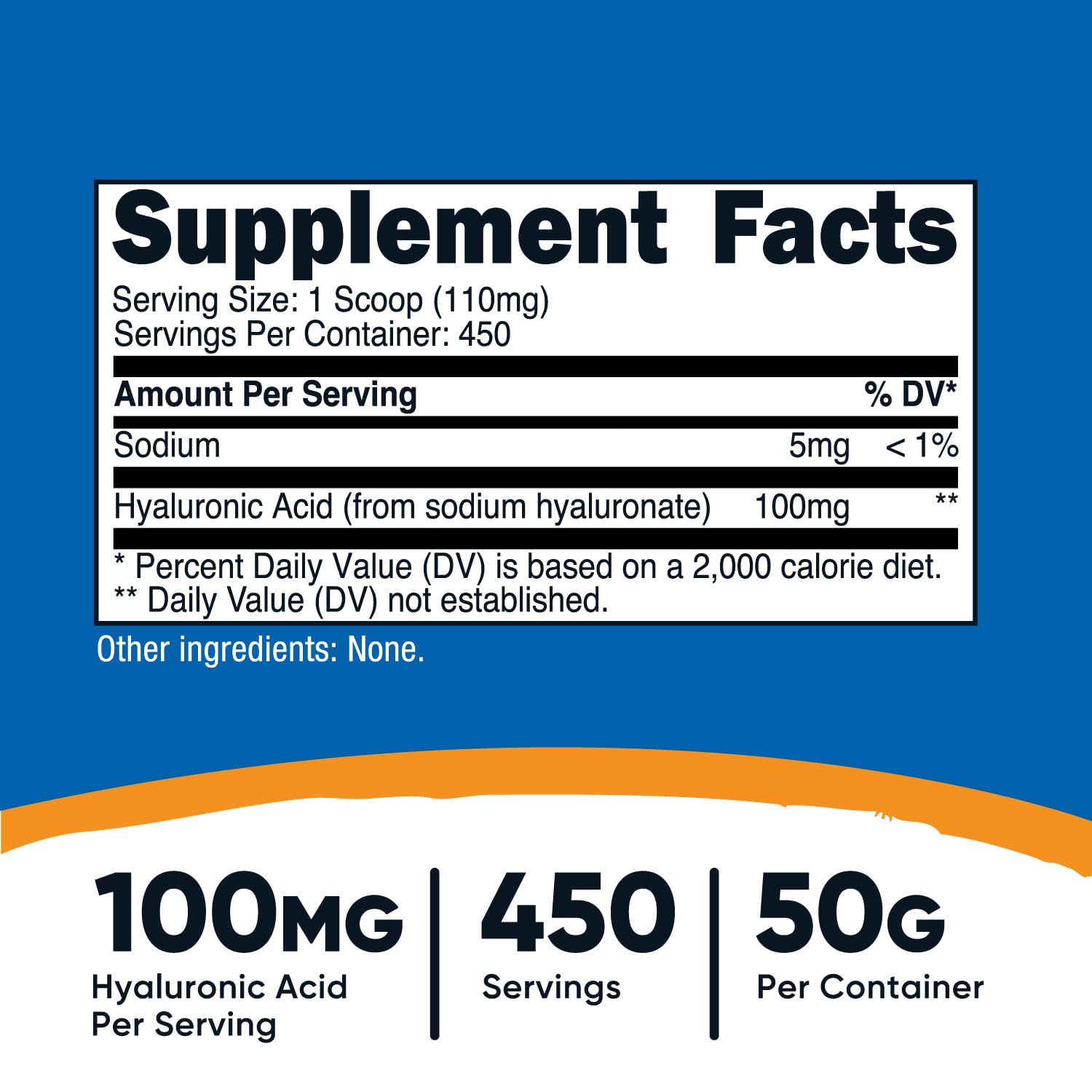Foto 3 pulgar | Polvo De Ácido Hialurónico Nutricost 50 G Soluble En Agua Sin Gluten - Venta Internacional.