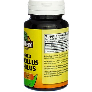 Foto 5 | Suplemento Nature's Blend De Lactobacillus Acidophilus Liofilizado 100 Cápsulas - Venta Internacional.