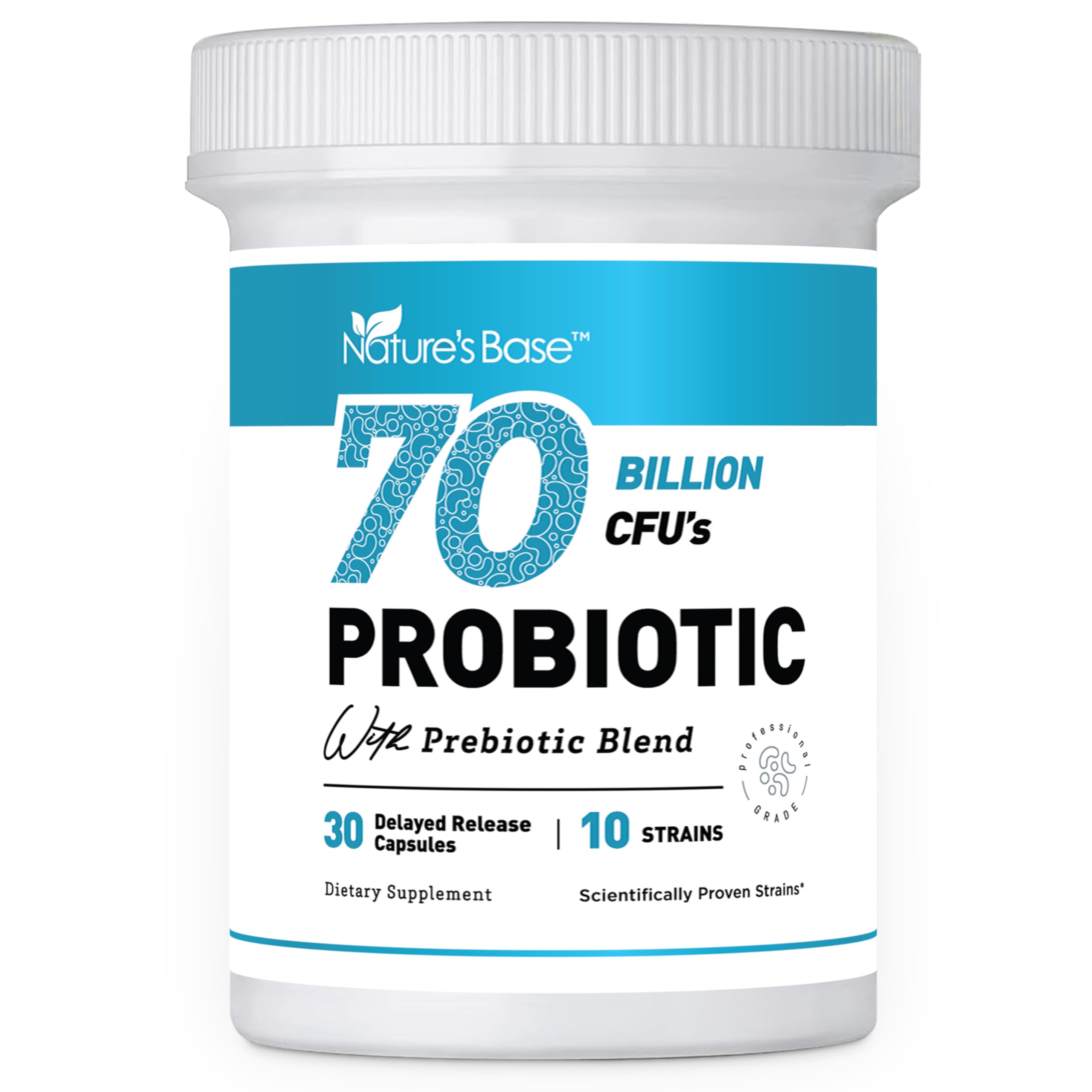 Foto 1 | Probióticos Nature's Base, 70 Mil Millones De Cfu, 10 Cepas, 30 Cápsulas - Venta Internacional.