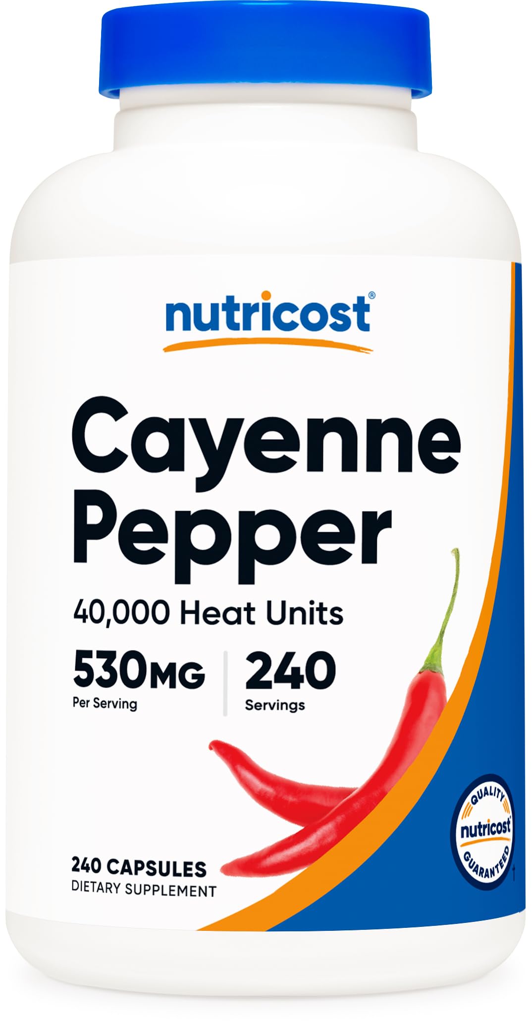 Suplemento Nutricost Pimienta De Cayena 530 Mg 240 Cápsulas - Venta Internacional.