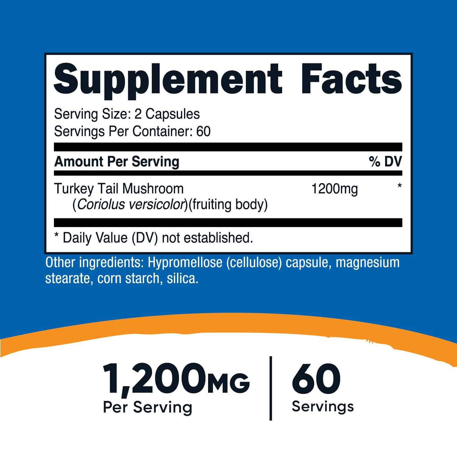 Foto 3 pulgar | Suplemento Nutricost, Rabo De Pavo, 1200 Mg, 120 Cápsulas - Venta Internacional.