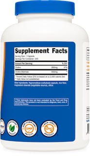 Foto 5 | Suplemento Nutricost Bitartrato De Colina 650 Mg 240 Cápsulas - Venta Internacional.