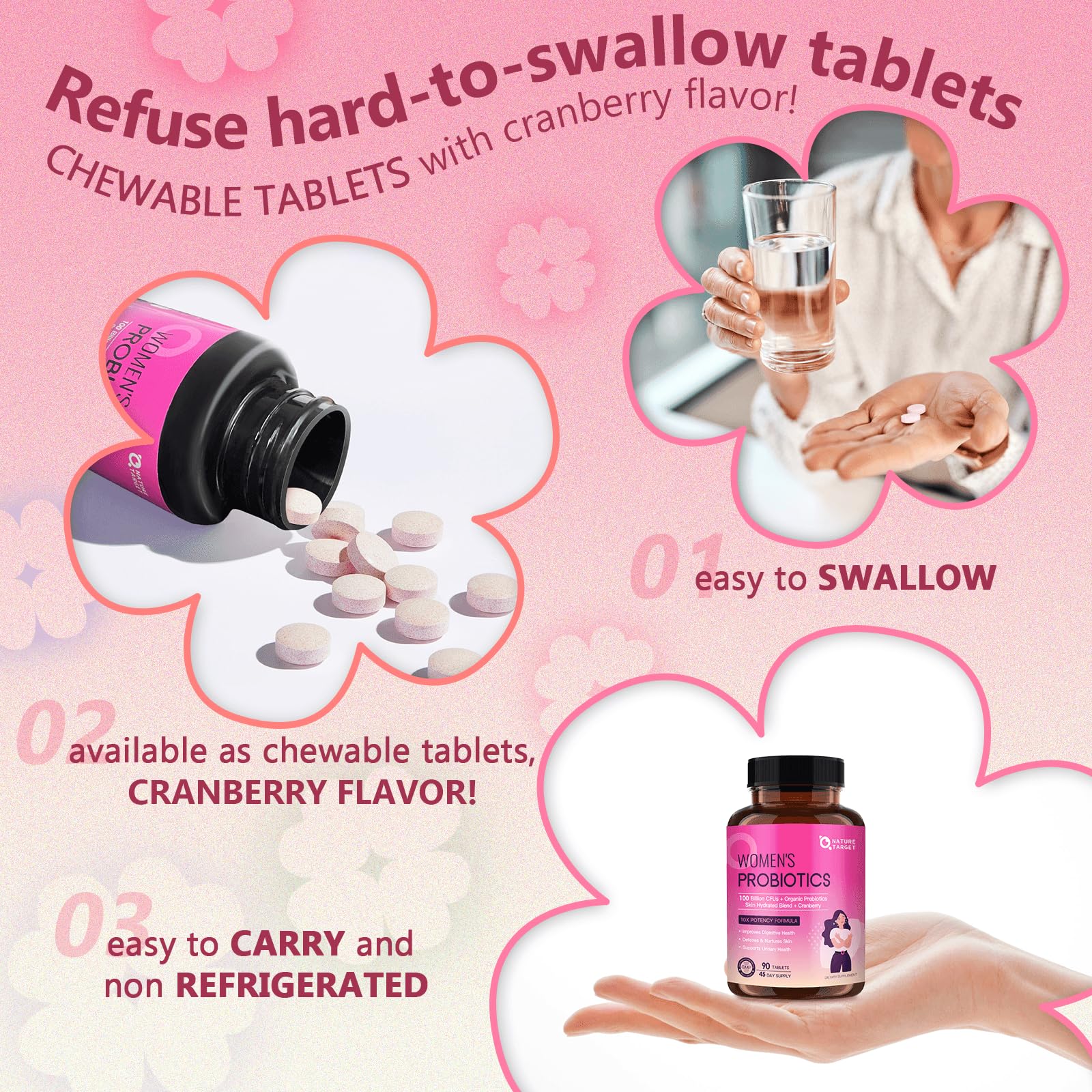 Foto 5 pulgar | Probiotics Nature Target Digestive Health 100 000 Millones de Cfus para Mujeres - Venta Internacional