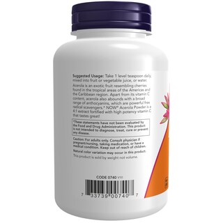 Foto 3 | Extracto De Acerola 4:1 De Supplement Now Foods En Polvo, 180 Ml - Venta Internacional.