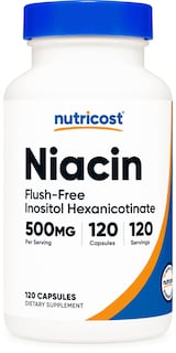 Foto 1 | Suplemento Nutricost Niacina (sin Rubor) Hexanicotinato De Inositol 500 Mg 120 Cápsulas - Venta Internacional.