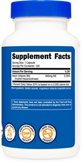Foto 5 | Suplemento Nutricost Niacina (sin Rubor) Hexanicotinato De Inositol 500 Mg 120 Cápsulas - Venta Internacional.