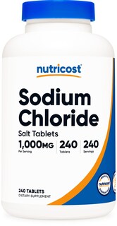 Foto 1 | Tabletas De Sal Nutricost, Cloruro De Sodio, 1000 Mg, 240 Tabletas - Venta Internacional.