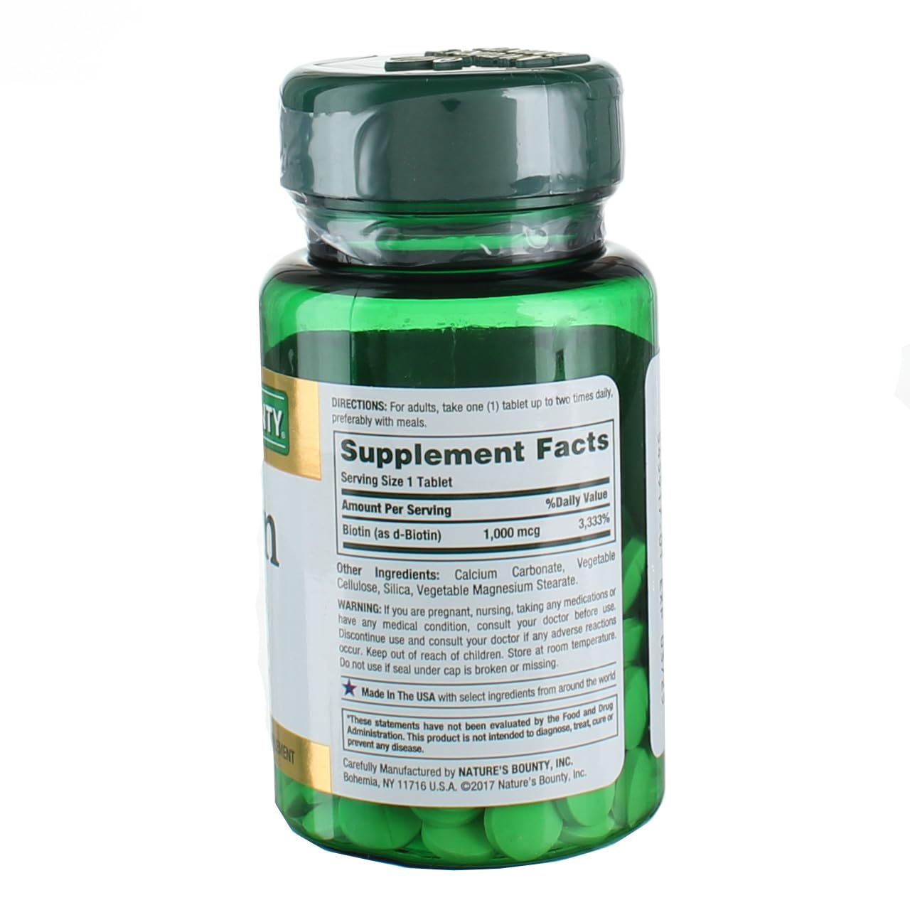 Foto 4 pulgar | Suplemento Nature's Bounty Energy Health Biotina 1000 Mcg 100 Tabletas - Venta Internacional.