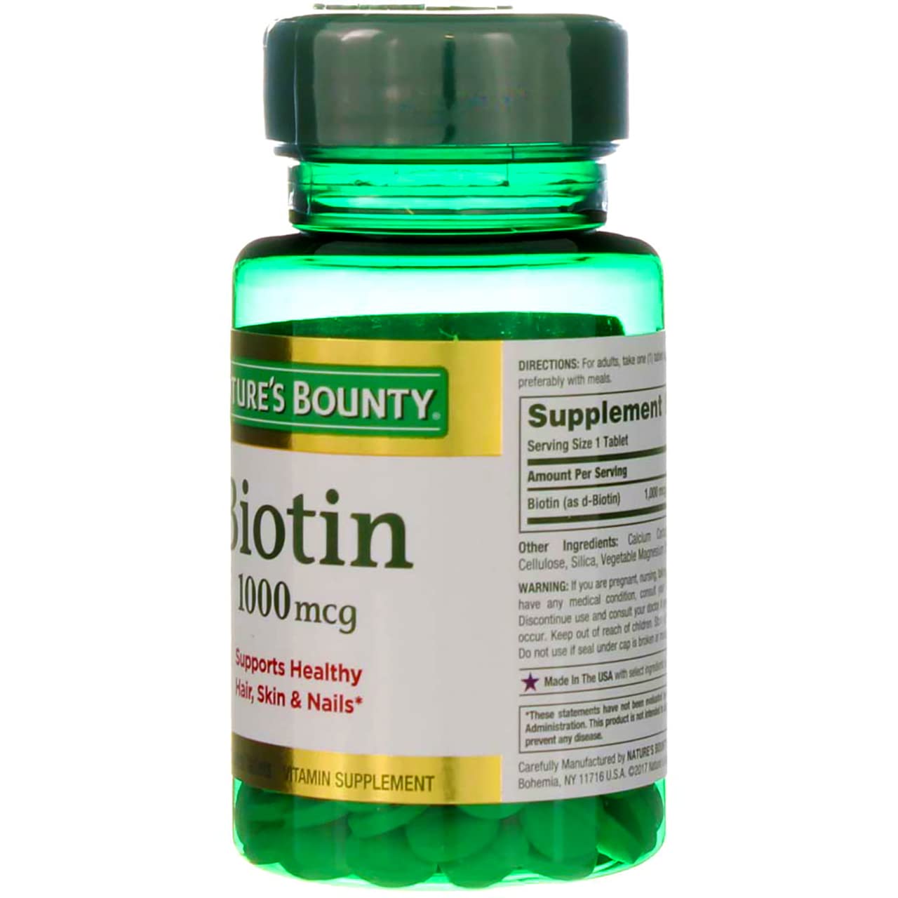 Foto 5 | Suplemento Nature's Bounty Energy Health Biotina 1000 Mcg 100 Tabletas - Venta Internacional.
