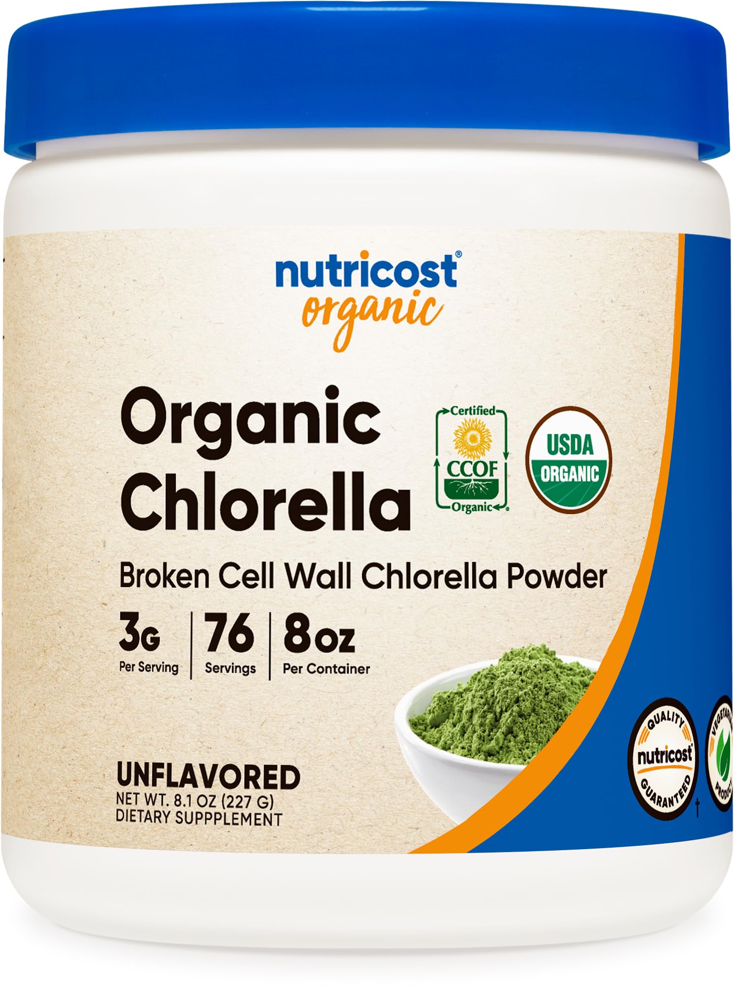 Foto 2 pulgar | Chlorella En Polvo Nutricost Organic 240 Ml 3000 Mg Por Porción - Venta Internacional.