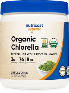 Foto 1 | Chlorella En Polvo Nutricost Organic 240 Ml 3000 Mg Por Porción - Venta Internacional.