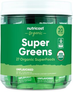 Foto 1 | Super Greens Nutricost Organic 20 Paquetes Sin Gluten - Venta Internacional.
