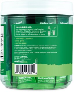 Foto 4 | Super Greens Nutricost Organic 20 Paquetes Sin Gluten - Venta Internacional.