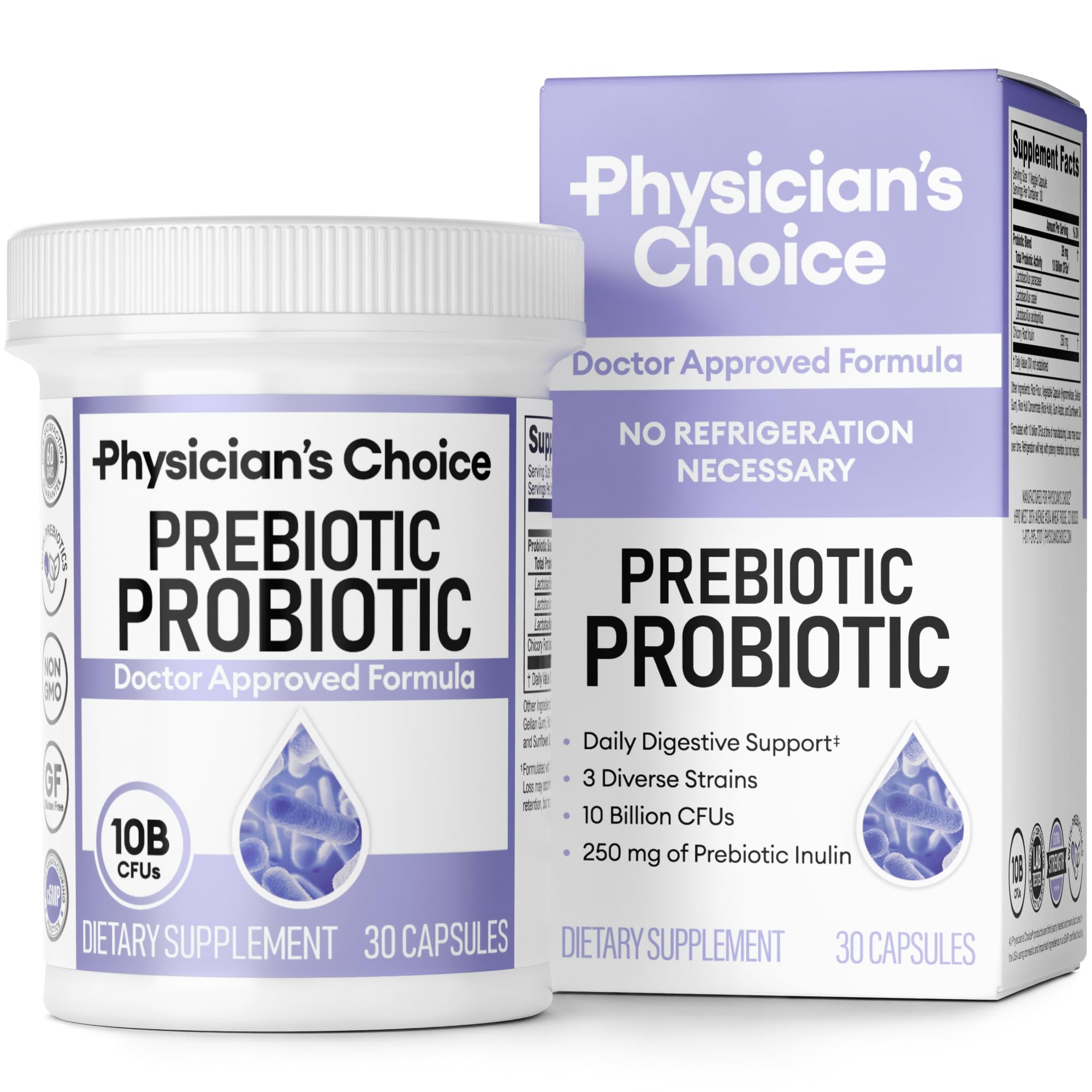 Suplemento Physician's Choice Prebiótico-probiótico 10b Cfu - Venta Internacional.