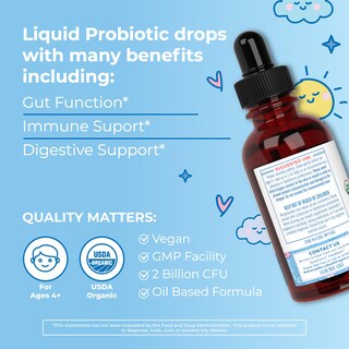 Foto 4 | Gotas Líquidas Probióticas Maryruth's Kids Usda Organic 30 Ml - Venta Internacional.