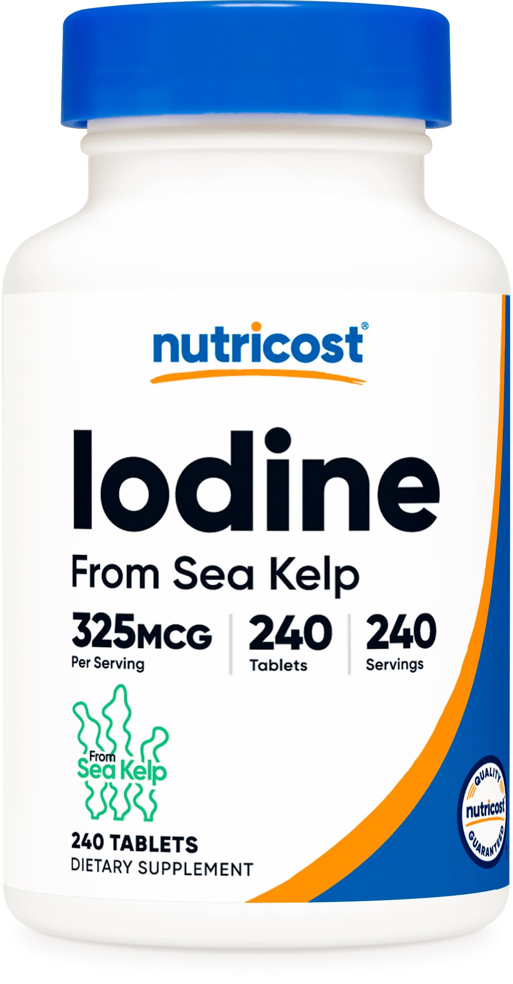 Foto 1 | Suplemento Nutricost De Yodo, 325 Mcg, De Algas Marinas, 240 Tabletas - Venta Internacional.