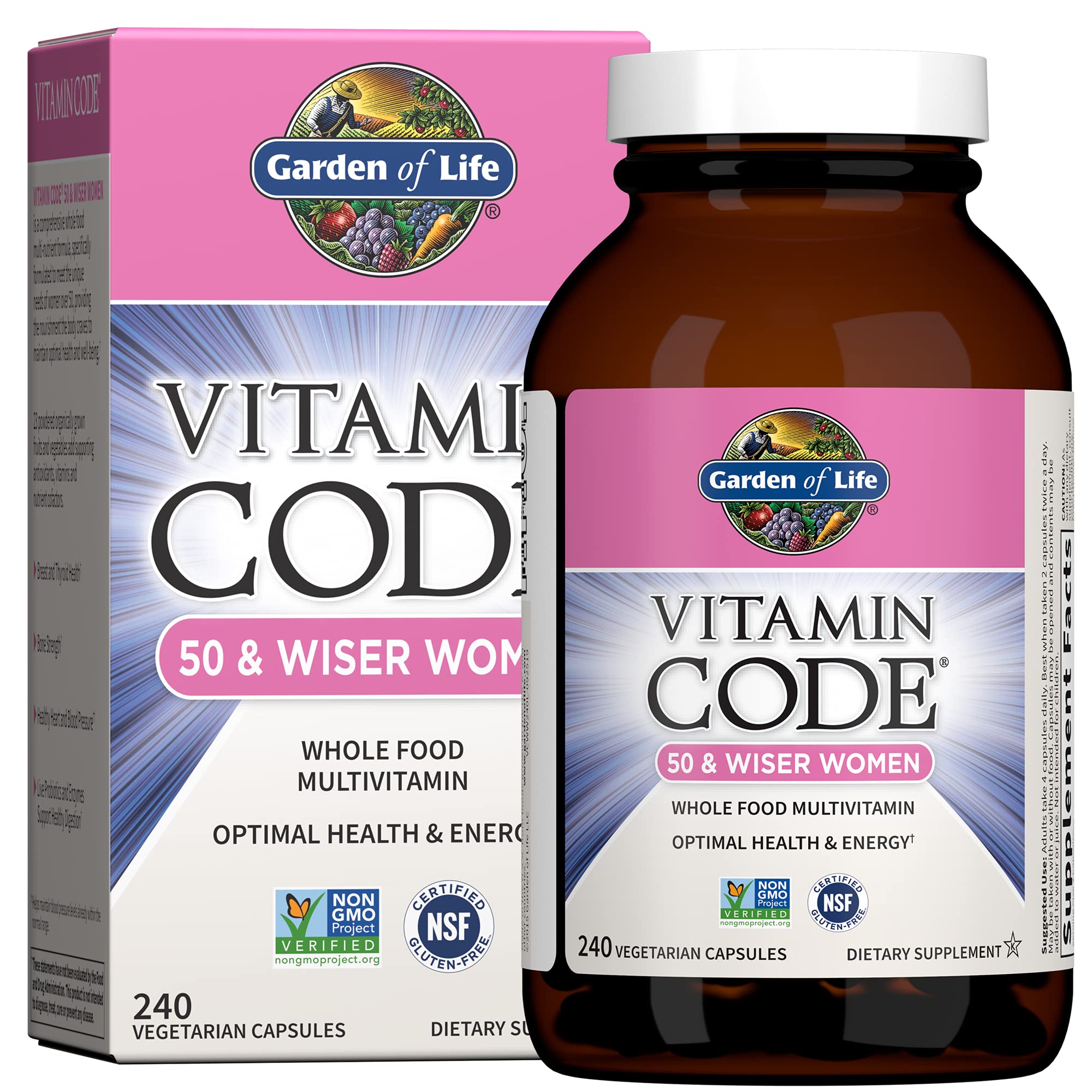 Foto 2 pulgar | Suplemento Garden Of Life Vitamin Code Women 50+ 240 Cápsulas - Venta Internacional.