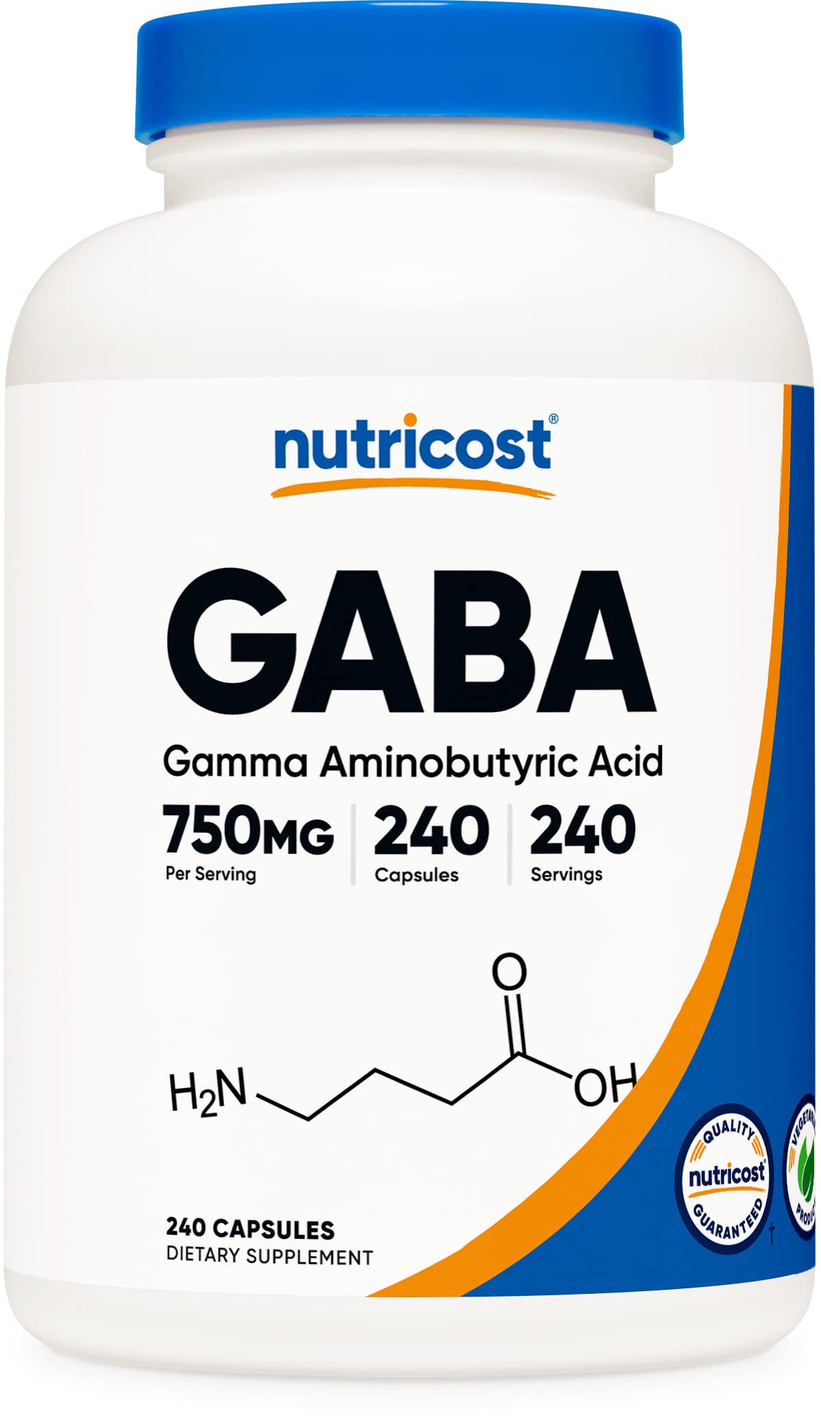 Foto 2 pulgar | Suplemento Nutricost Gaba (ácido Gamma Aminobutírico) 750 Mg - Venta Internacional.