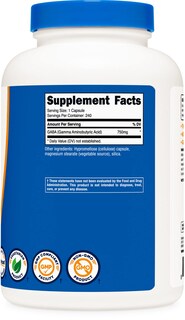 Foto 4 | Suplemento Nutricost Gaba (ácido Gamma Aminobutírico) 750 Mg - Venta Internacional.