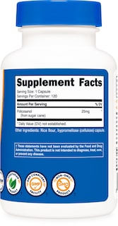Foto 4 | Suplemento Nutricost Policosanol 25 Mg 120 Cápsulas - Venta Internacional.