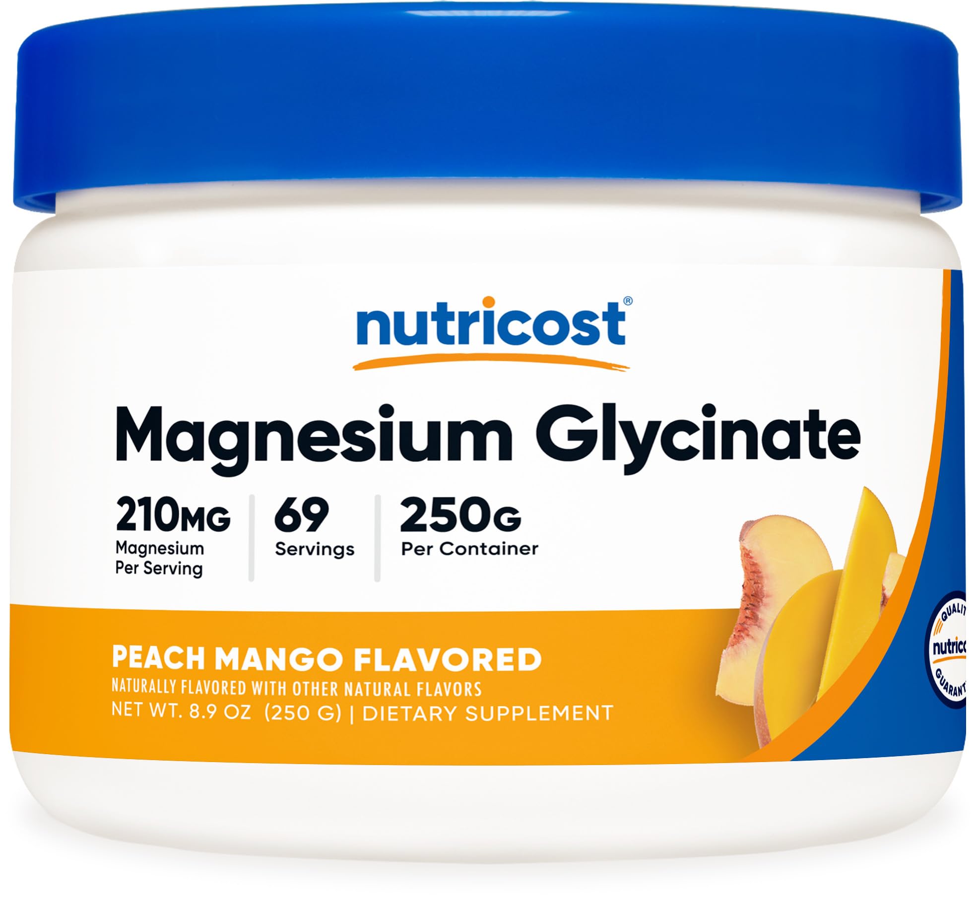Foto 2 pulgar | Glicinato De Magnesio En Polvo Nutricost, 250 G, Sabor A Melocotón Y Mango - Venta Internacional.