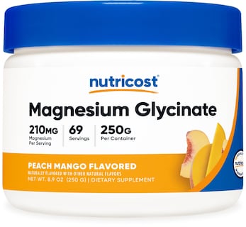 Foto 1 | Glicinato De Magnesio En Polvo Nutricost, 250 G, Sabor A Melocotón Y Mango - Venta Internacional.
