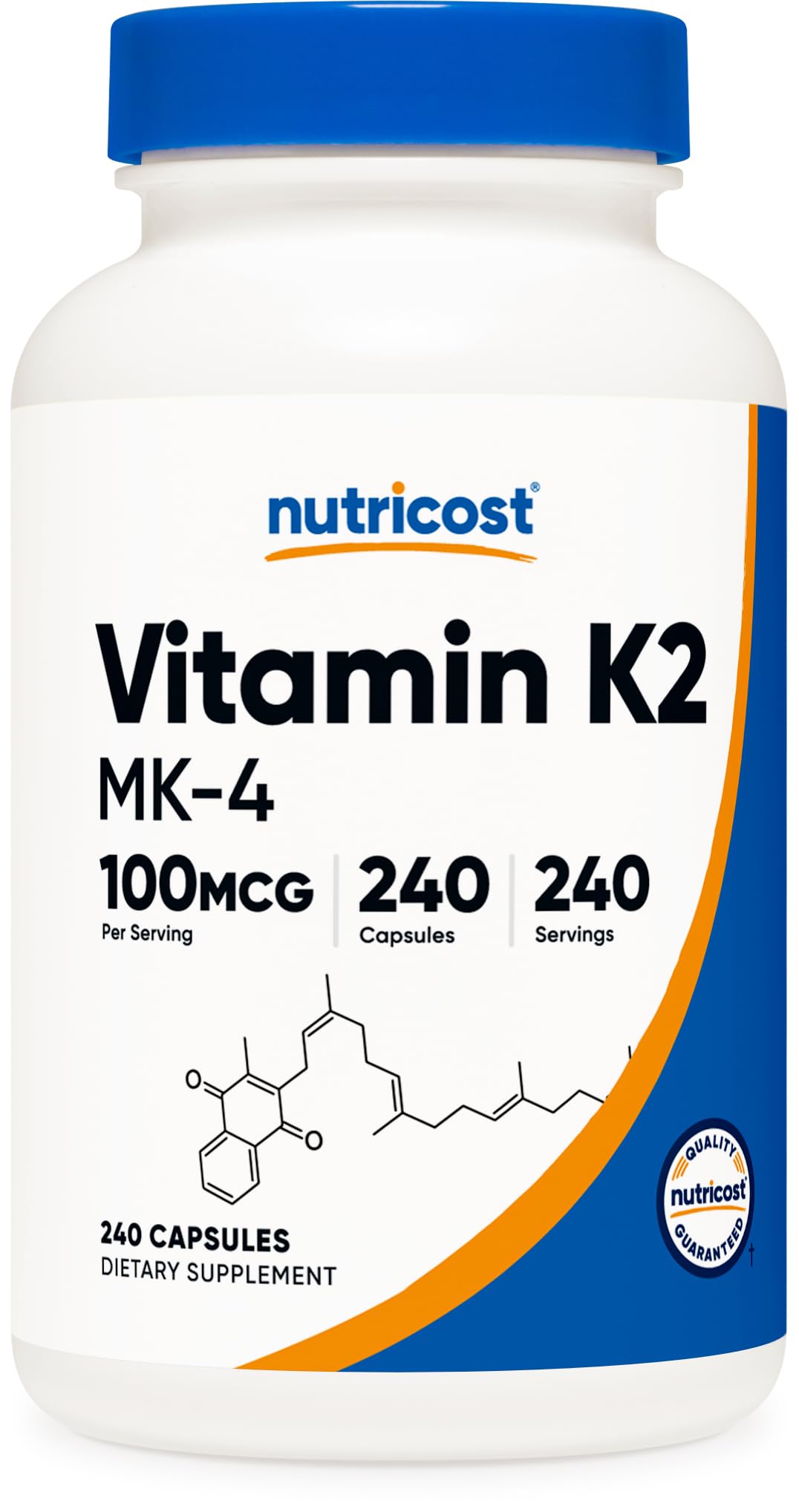 Foto 2 pulgar | Suplemento Nutricost De Vitamina K2 (mk4) 240 Cápsulas 100 Mcg - Venta Internacional.