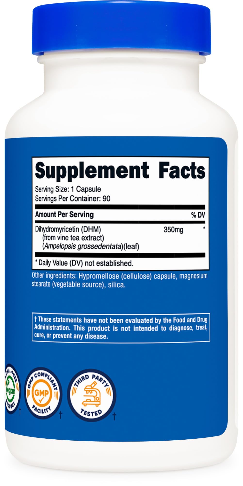 Foto 6 pulgar | Suplemento Nutricost De Dihidromiricetina (dhm) 350 Mg 90 Cápsulas - Venta Internacional.