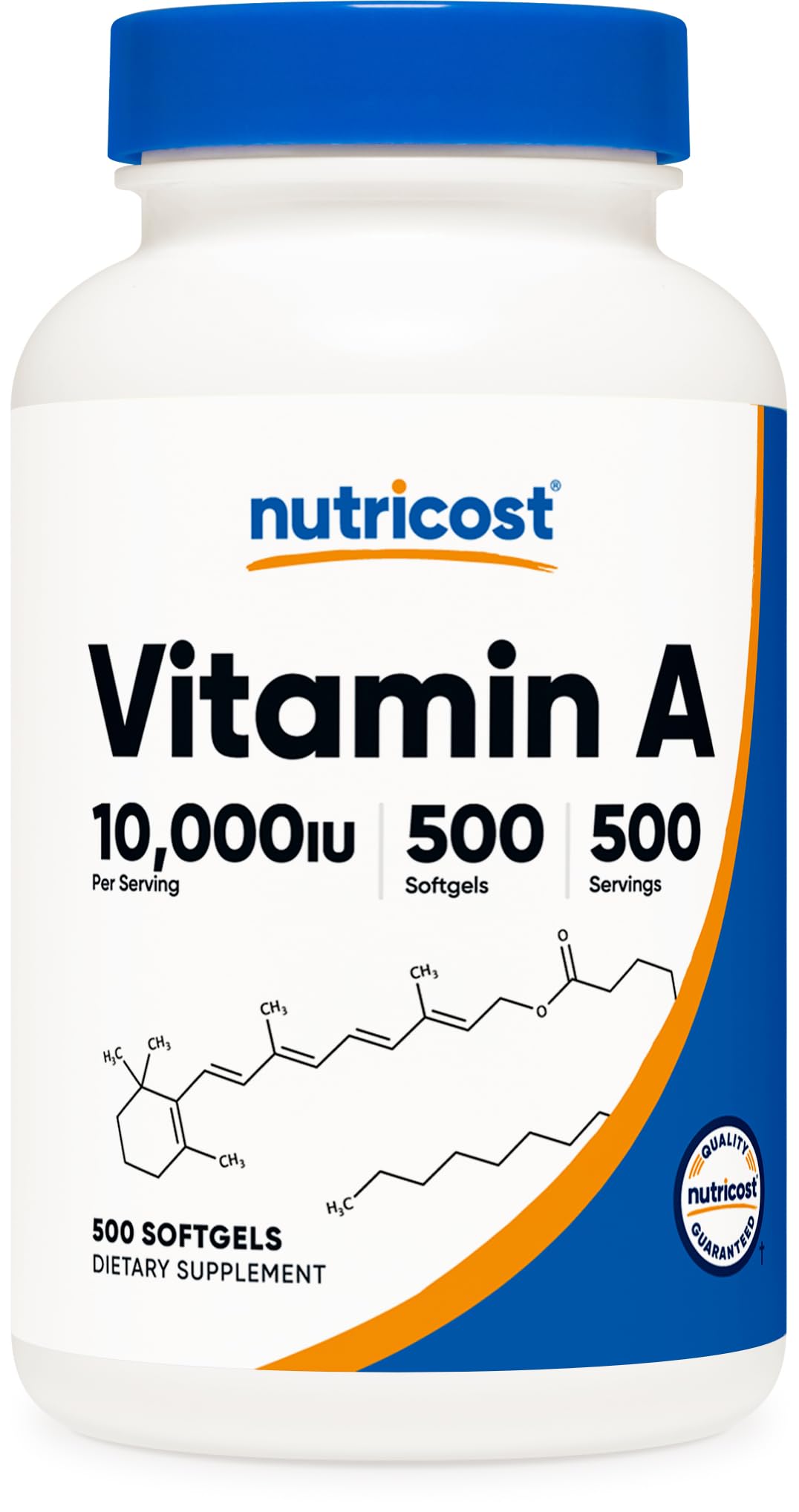 Foto 2 pulgar | Suplemento Nutricost De Vitamina A, 10 000 Ui, 500 Cápsulas De Gelatina Blanda - Venta Internacional.