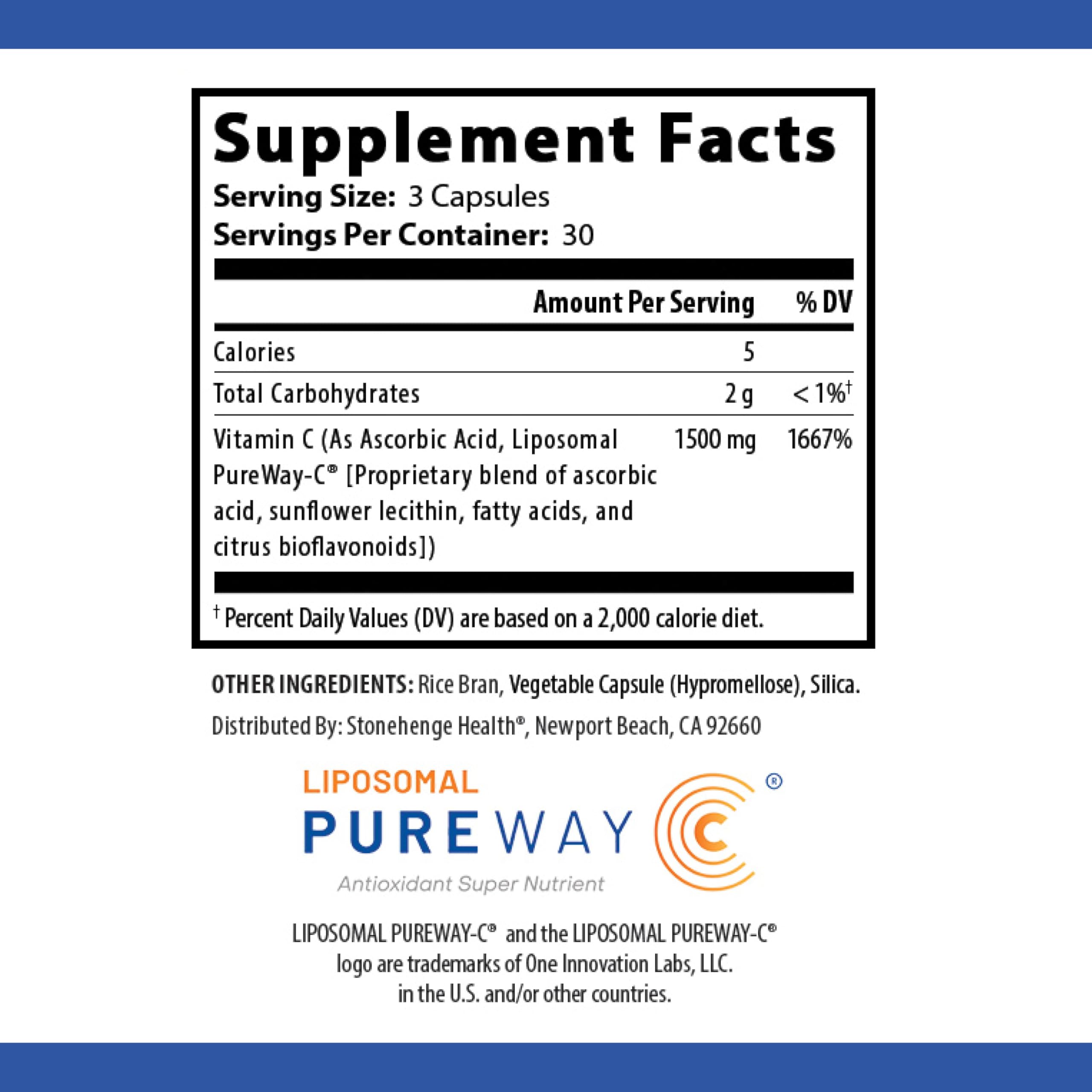 Foto 5 pulgar | Suplemento Stonehenge Health Dynamic Liposomal Vitamina C 1500 Mg - Venta Internacional.