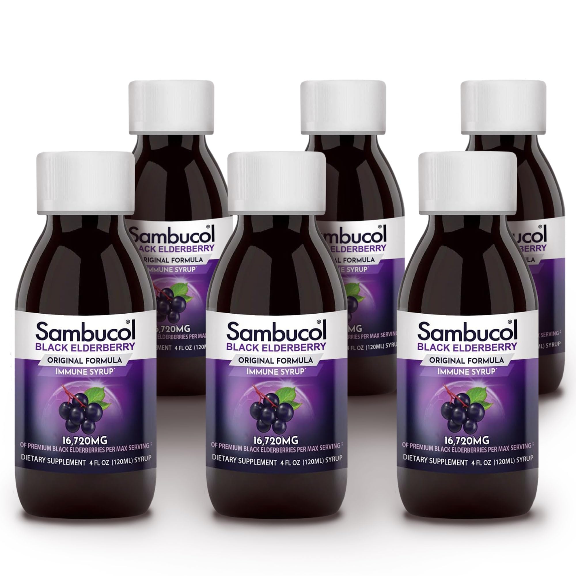 Foto 2 pulgar | Sirope De Sambucol, Extracto De Saúco Negro, 120 Ml, 6 Unidades - Venta Internacional.