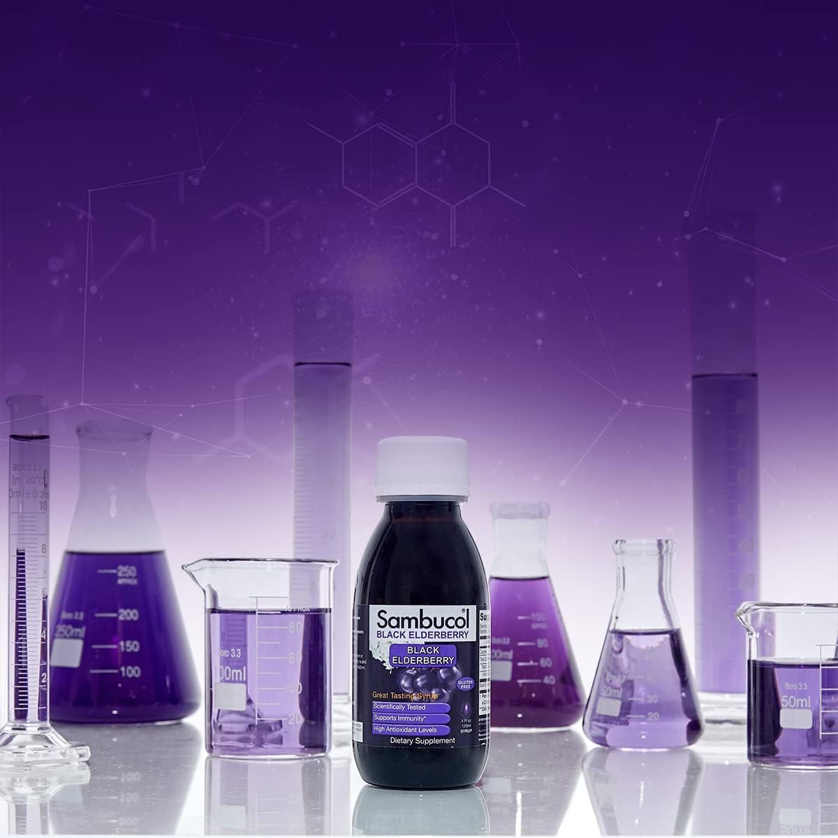 Foto 6 pulgar | Sirope De Sambucol, Extracto De Saúco Negro, 120 Ml, 6 Unidades - Venta Internacional.