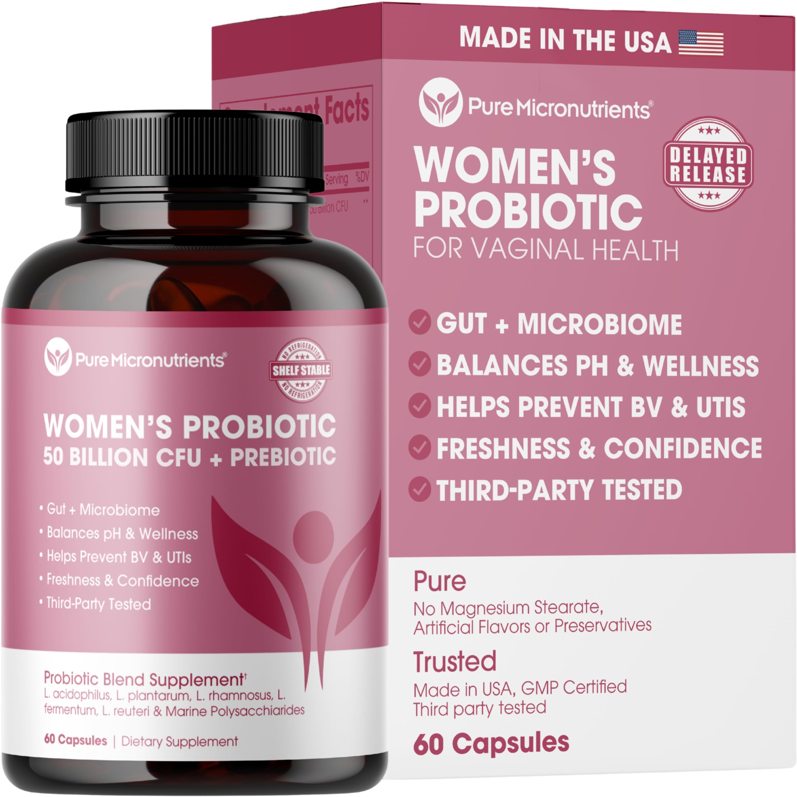 Foto 2 pulgar | Probiotics Pure Micronutrients Para Mujeres 60 Cápsulas - Venta Internacional.