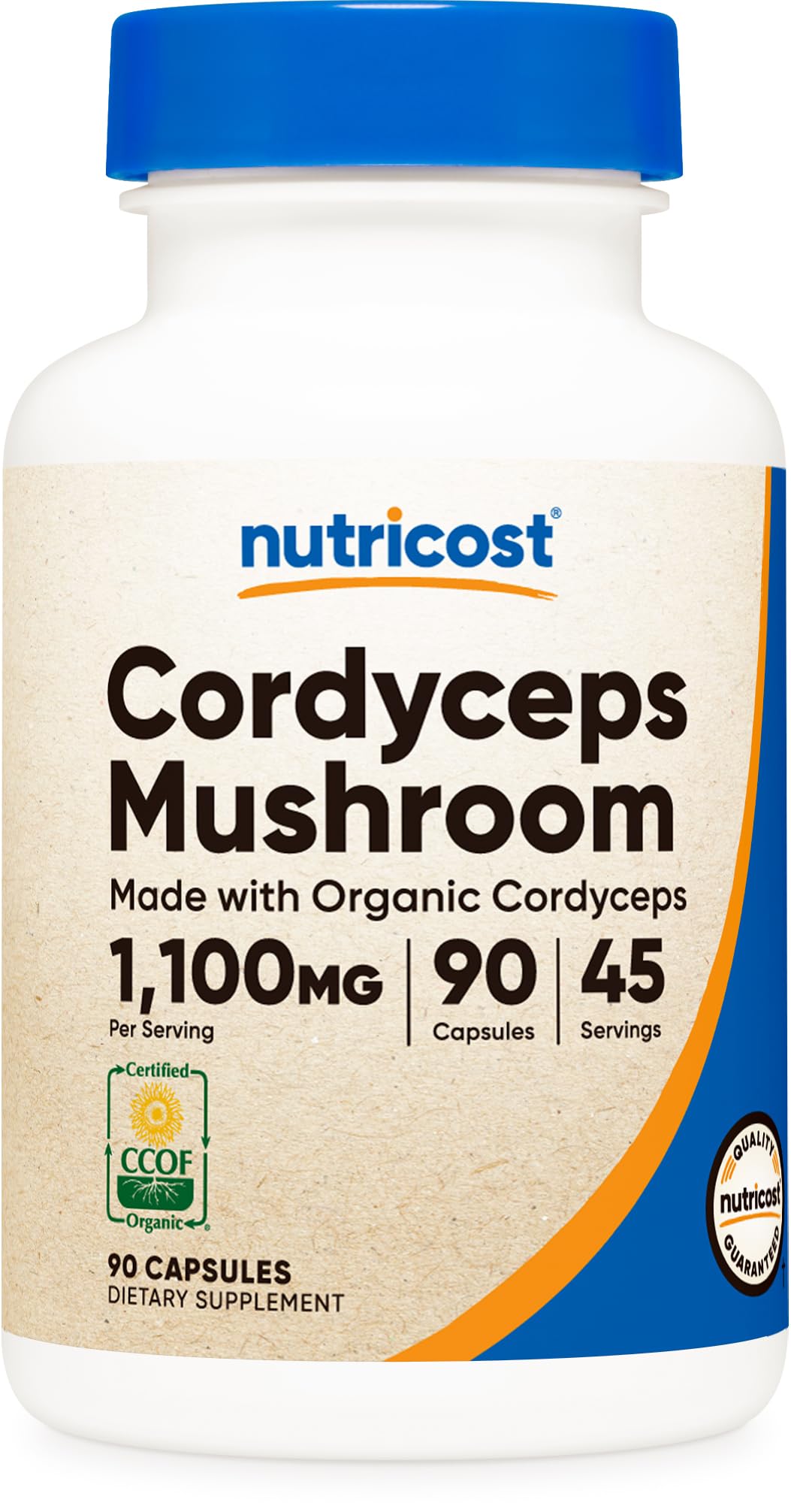 Foto 2 pulgar | Suplemento Nutricost, Cápsulas De Hongos Cordyceps, 1100 Mg - Venta Internacional.