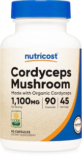 Foto 1 | Suplemento Nutricost, Cápsulas De Hongos Cordyceps, 1100 Mg - Venta Internacional.