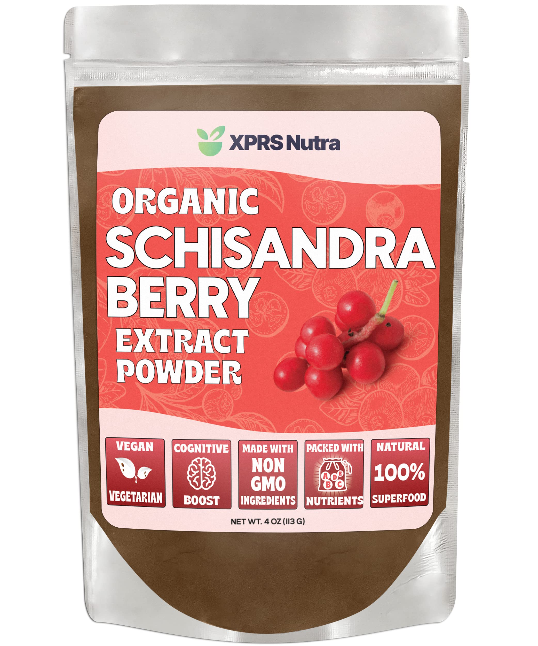 Extracto De Baya De Schisandra En Polvo Xprs Nutra, 120 Ml, Orgánico - Venta Internacional.