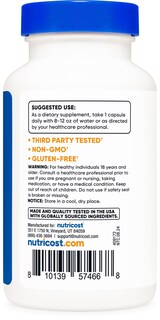 Foto 4 | Suplemento Nutricost Lactobacillus Acidophilus 2b Cfu 120 Cápsulas - Venta Internacional.