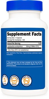 Foto 5 | Suplemento Nutricost Lactobacillus Acidophilus 2b Cfu 120 Cápsulas - Venta Internacional.