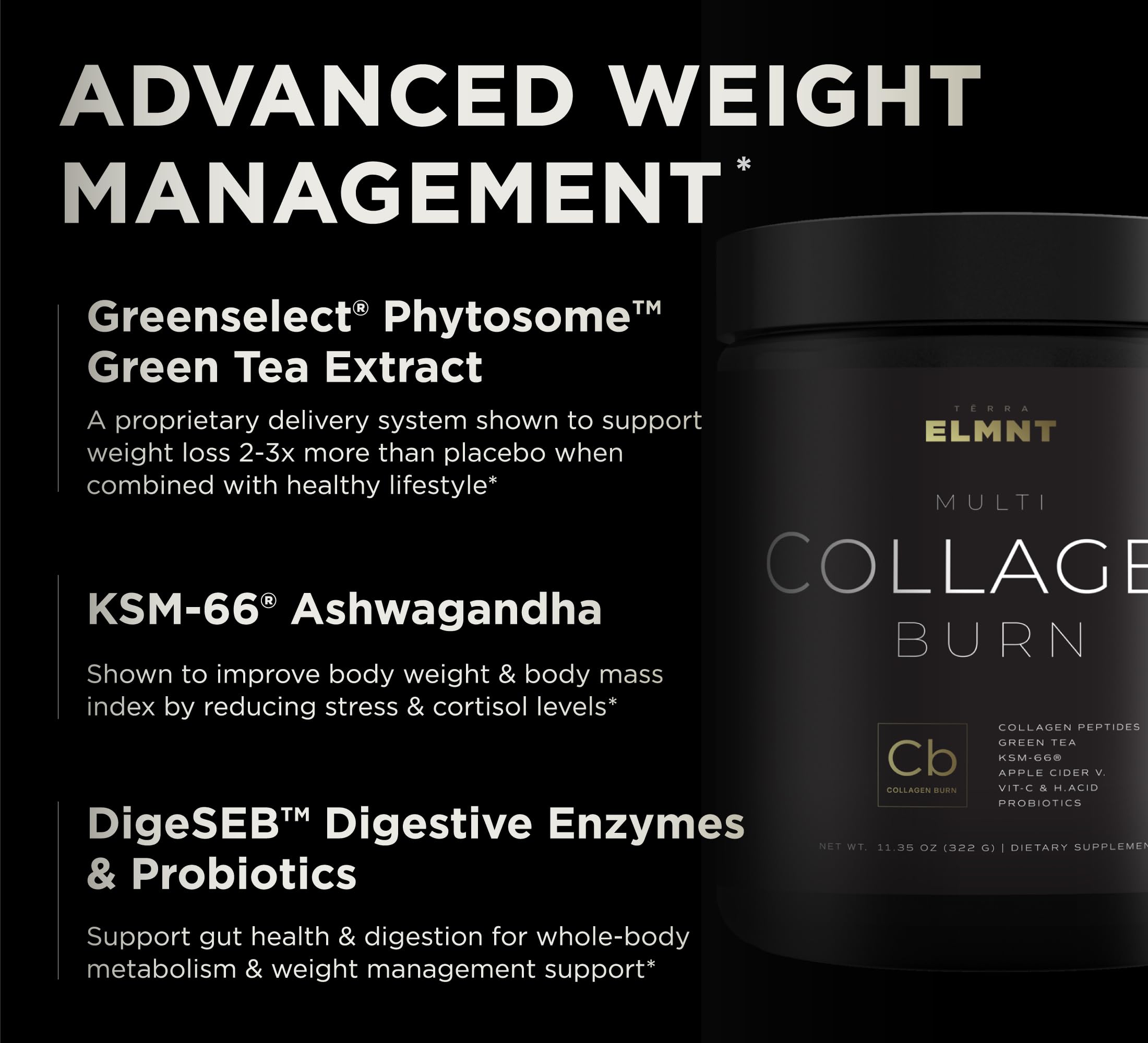 Foto 5 pulgar | Suplemento Terra Elmnt Super Collagen Burn Para Mujer R-lemonade - Venta Internacional.