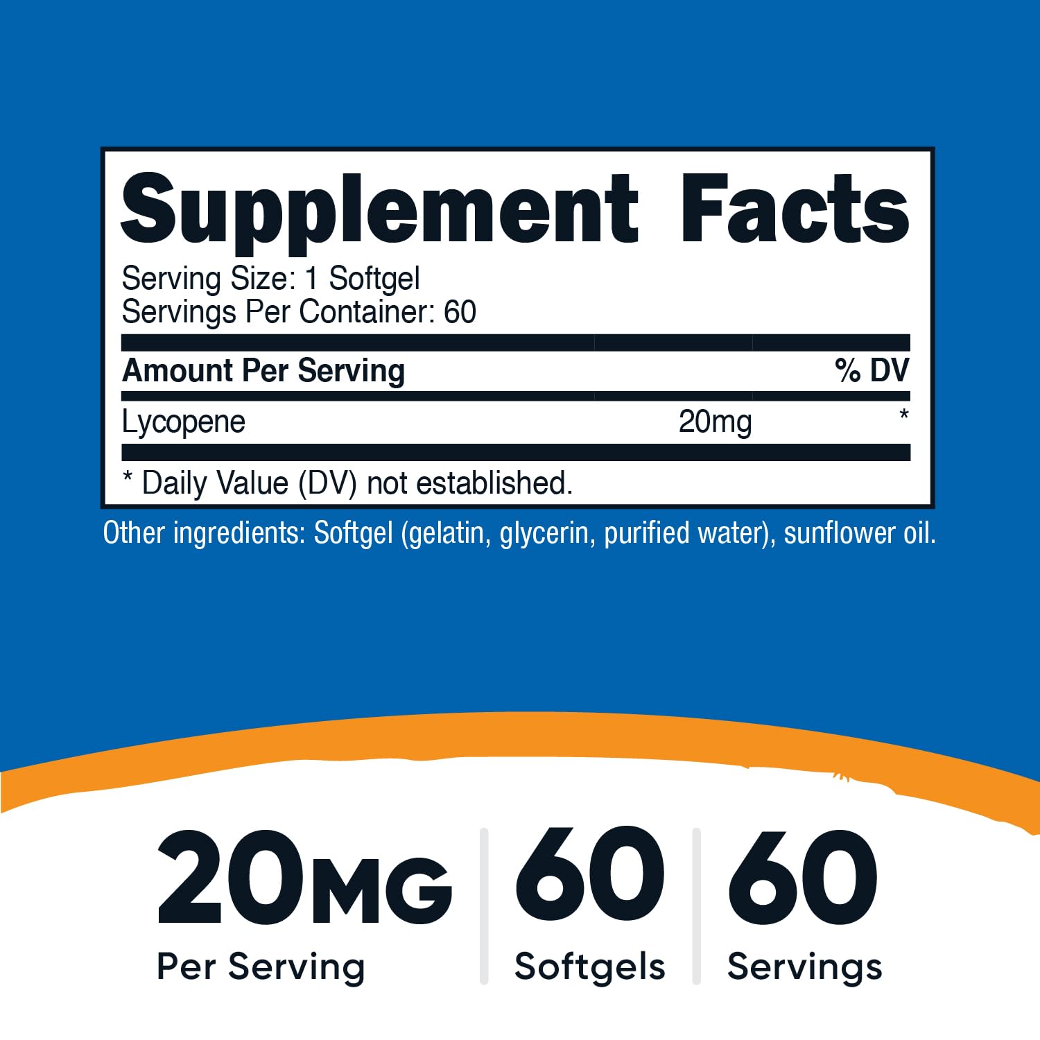 Foto 3 pulgar | Suplemento Nutricost De Licopeno, 20 Mg, 60 Cápsulas Blandas, Sin Gluten - Venta Internacional.