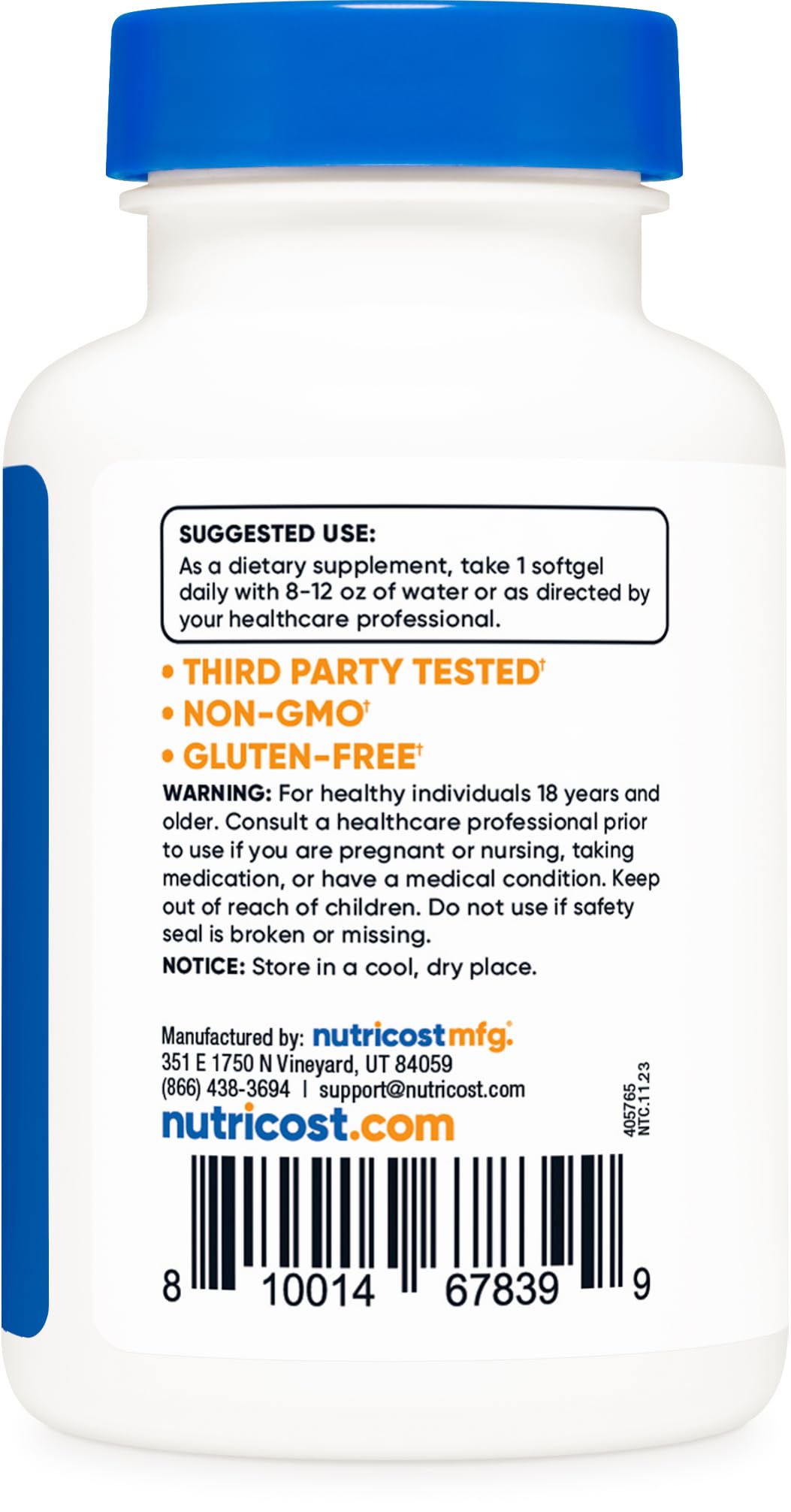 Foto 5 pulgar | Suplemento Nutricost De Licopeno, 20 Mg, 60 Cápsulas Blandas, Sin Gluten - Venta Internacional.