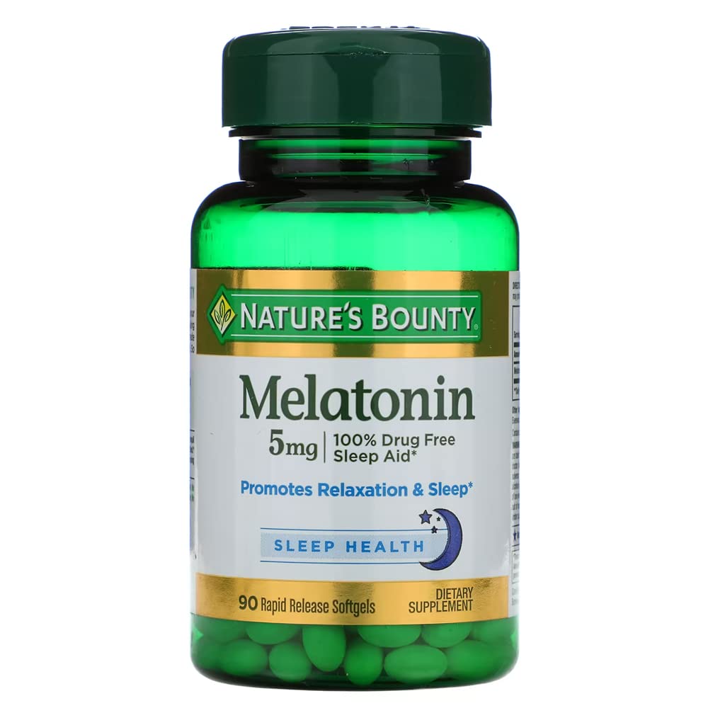 Foto 2 pulgar | Suplemento Nature's Bounty, Cápsulas Blandas De Melatonina De 5 Mg, 90 Unidades - Venta Internacional.