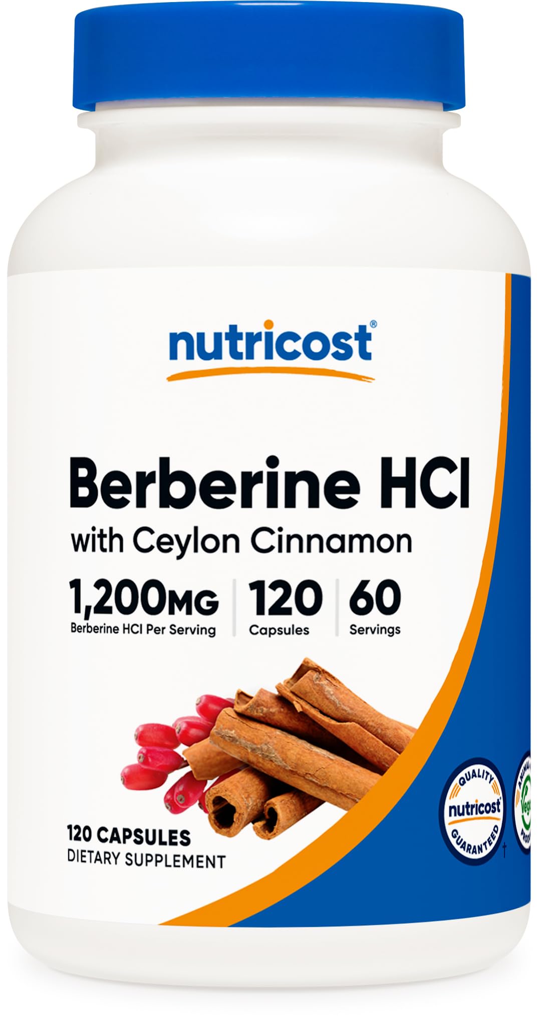 Foto 2 pulgar | Suplemento Nutricost Berberine Hci Con Canela De Ceilán 120 Cápsulas - Venta Internacional.