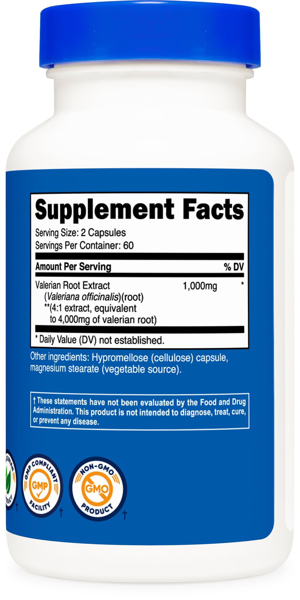 Foto 5 pulgar | Suplemento Nutricost De Raíz De Valeriana 120 Cápsulas 1000 Mg - Venta Internacional.