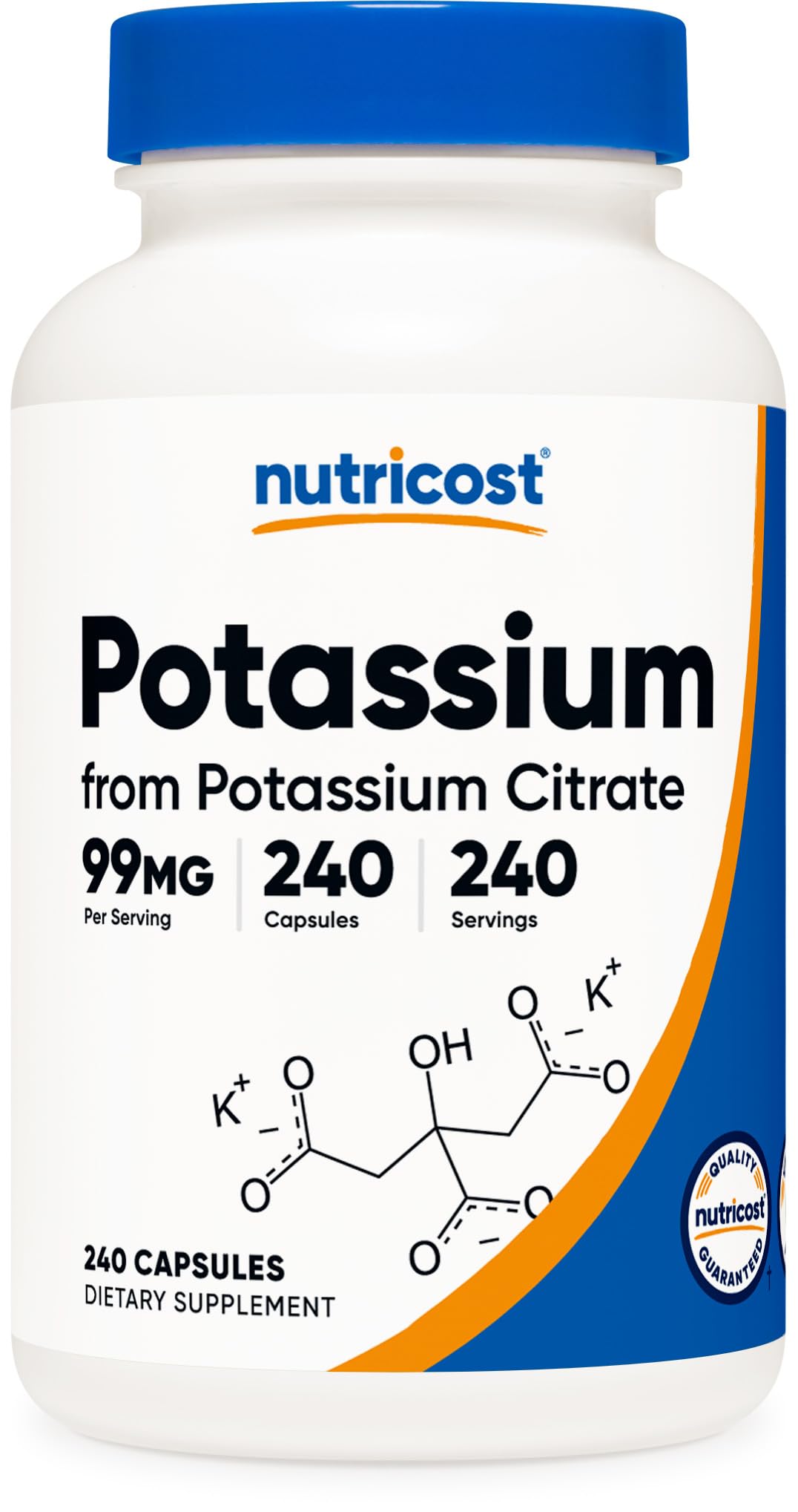 Foto 2 pulgar | Suplemento Nutricost De Citrato De Potasio 99 Mg 240 Cápsulas - Venta Internacional.