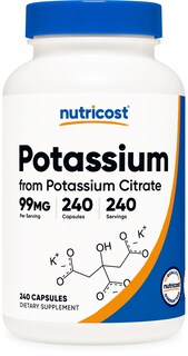 Foto 1 | Suplemento Nutricost De Citrato De Potasio 99 Mg 240 Cápsulas - Venta Internacional.